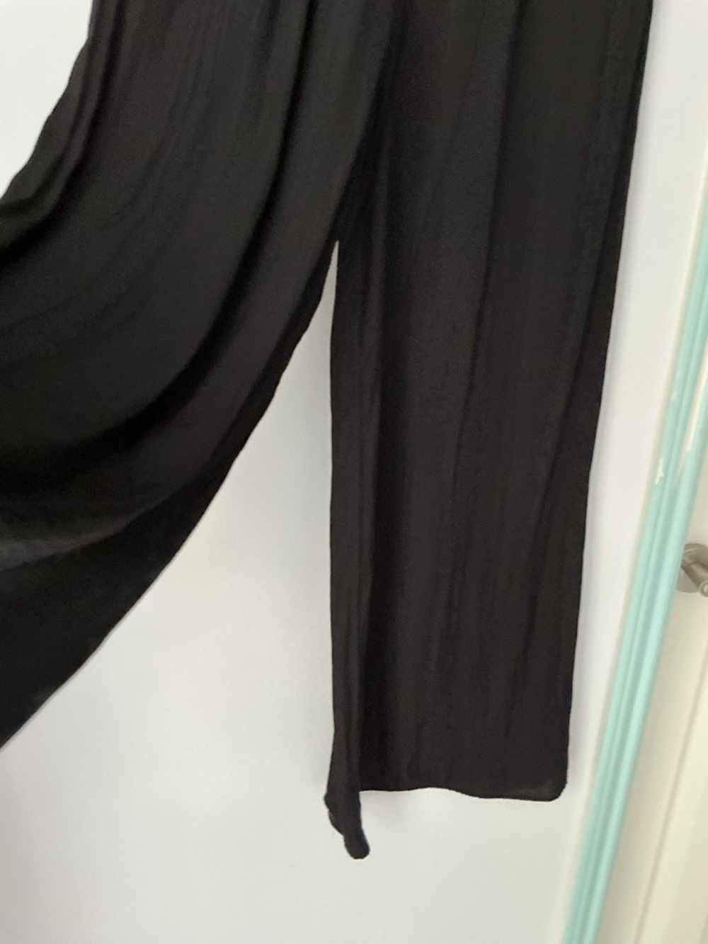 Zara Black Wide-Leg Pants - Picture 7 of 16